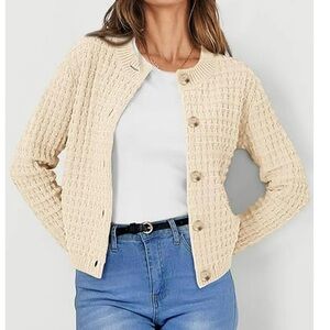 PrettyGarden Women's Cotton Knit Cardigan Sweater